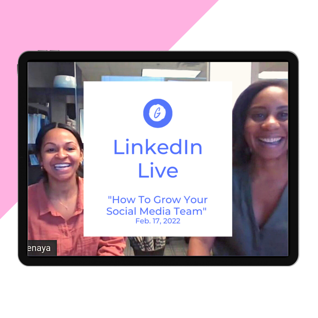 LinkedIn Live event thumbnail with screenshot of Sonja Crystal Williams and Lenaya Davis
